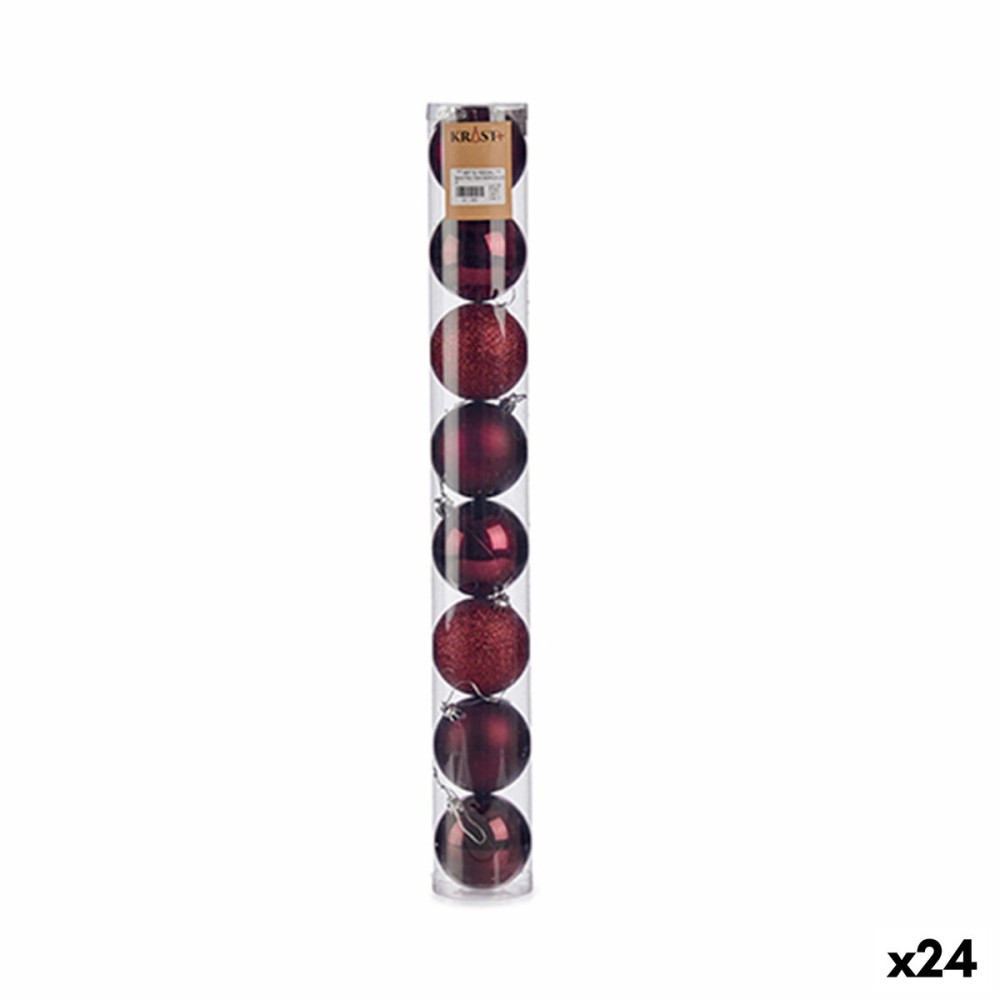 Weihnachtskugeln-Set Krist+ HM20302-063 HM20302-063 Lila Kunststoff Ø 7 cm (24 Stück)