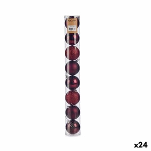 Weihnachtskugeln-Set Krist+ HM20302-063 HM20302-063 Lila Kunststoff Ø 7 cm (24 Stück)