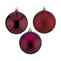 Weihnachtskugeln-Set Krist+ HM20302-063 HM20302-063 Lila Kunststoff Ø 7 cm (24 Stück)