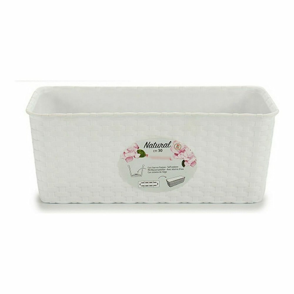 Blumenkasten Stefanplast 73600 73600 Weiß Kunststoff 13 x 11 x 28,5 cm 29 x 11 x 12,5 cm (12 Stück)
