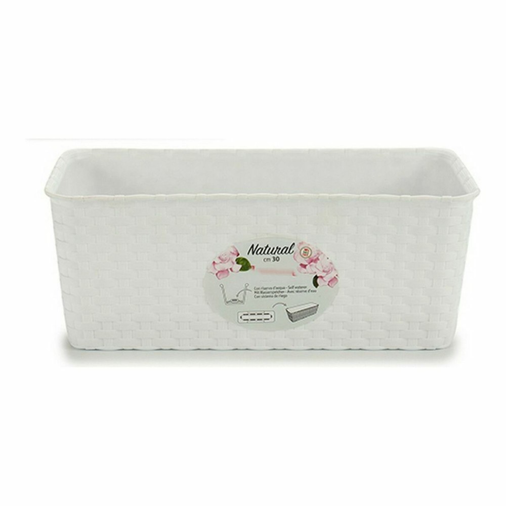 Planter Stefanplast 73600 73600 White Plastic 13 x 11 x 28,5 cm 29 x 11 x 12,5 cm (12 Units)