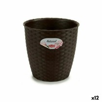 Plant pot Stefanplast 73462 73462 Chocolate Plastic 19 x 17,5 x 19 cm (12 Units)