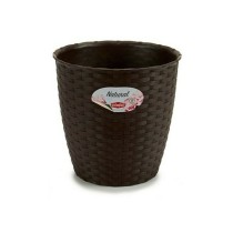 Plant pot Stefanplast 73462 73462 Chocolate Plastic 19 x 17,5 x 19 cm (12 Units)