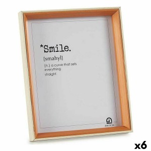 Cadre photo Gift Decor 625663D 625663D Blanc Marron Verre Bois MDF (6 Unités)