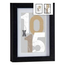 Photo frame Gift Decor 668826-BLACK 668826-BLACK Black Glass MDF Wood (6 Units)