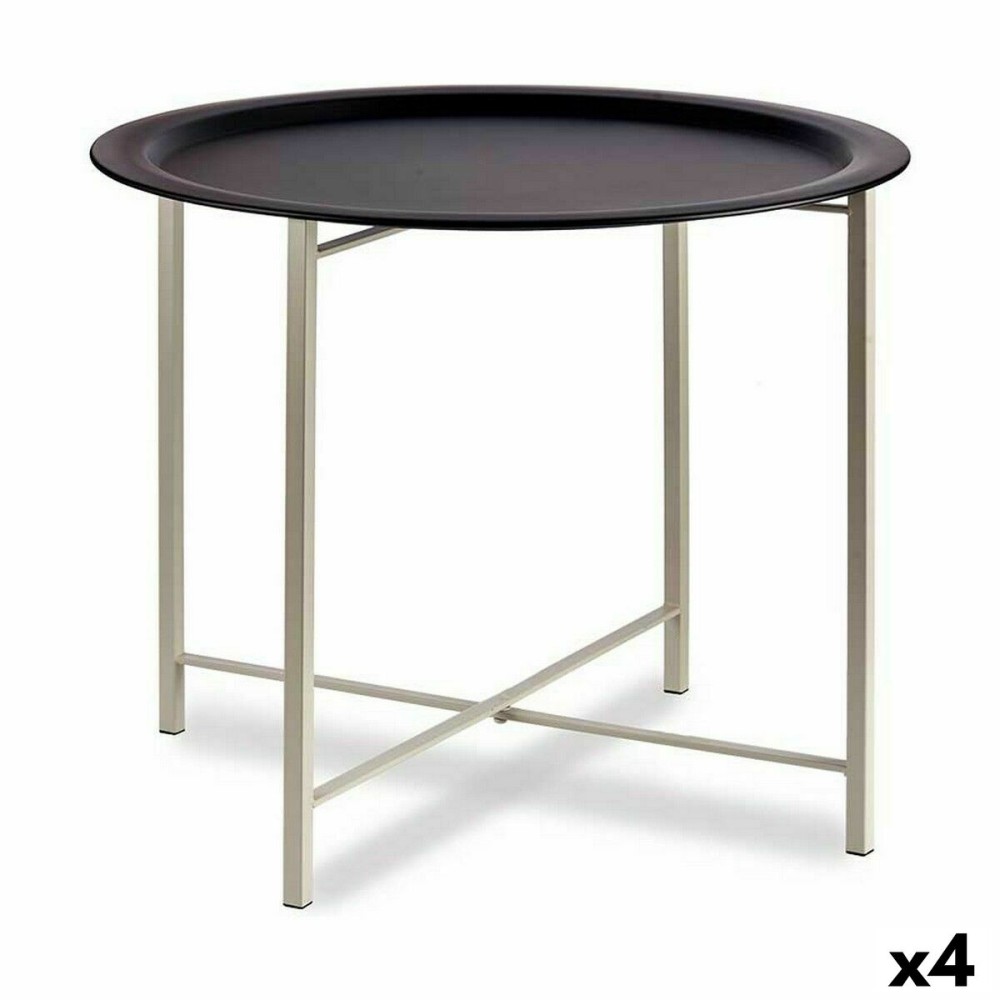 Beistelltisch Gift Decor JY19185LBW JY19185LBW Weiß Schwarz 62 x 48,5 x 62 cm (4 Stück)