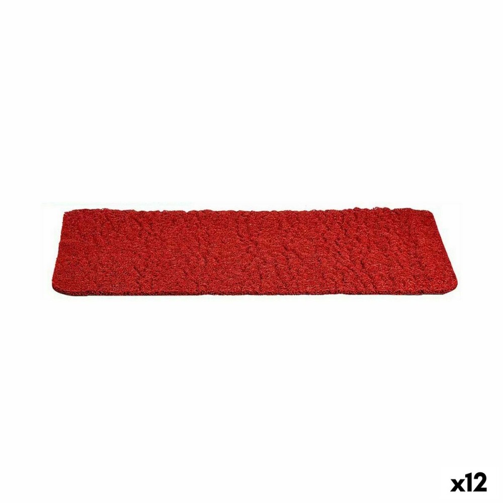 Doormat Gift Decor PS-R PS-R Red PVC 70 x 40 cm (12 Units)