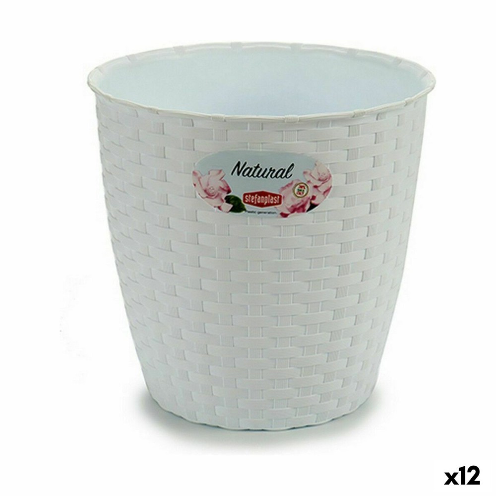 Planter Stefanplast 73460 73460 White Plastic 19 x 17,5 x 19 cm (12 Units)