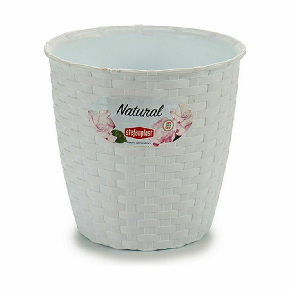 Planter Stefanplast 73450 73450 White Plastic 14 x 13 x 14 cm (12 Units)