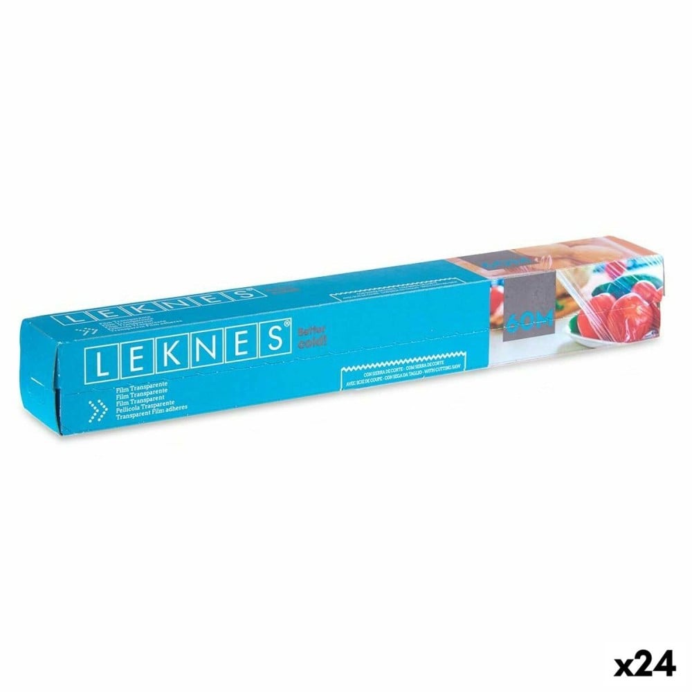 Film alimentaire Leknes 190939000499 190939000499 Transparent Polyéthylène 8 mm 60 m 3,6 x 3,6 x 30,7 cm (24 Unités)
