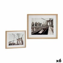 Bild Gift Decor 94949 94949 Braun Holz Glas 43 x 3 x 53 cm (6 Stück)
