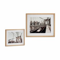 Bild Gift Decor 94949 94949 Braun Holz Glas 43 x 3 x 53 cm (6 Stück)
