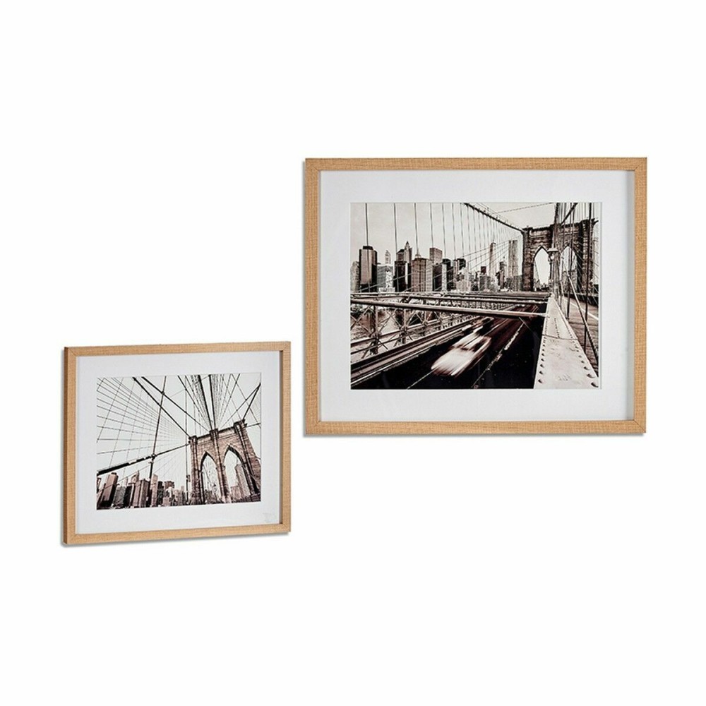 Cadre Gift Decor 94949 94949 Marron Bois verre 43 x 3 x 53 cm (6 Unités)