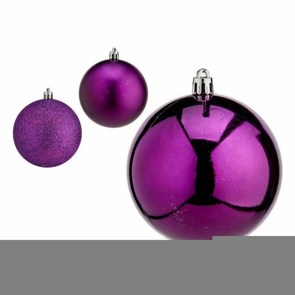 Weihnachtskugeln-Set Krist+ 00776 00776 Lila Kunststoff (12 Stück)