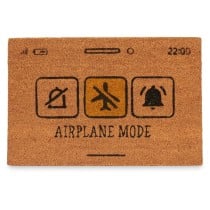 Fußmatte Gift Decor FELPUDO AIRPLANE MOD Airplane Mode Gelb Schwarz natürlich PVC Kokosnuss Faser 60 x 1 x 40 cm (12 Stück)