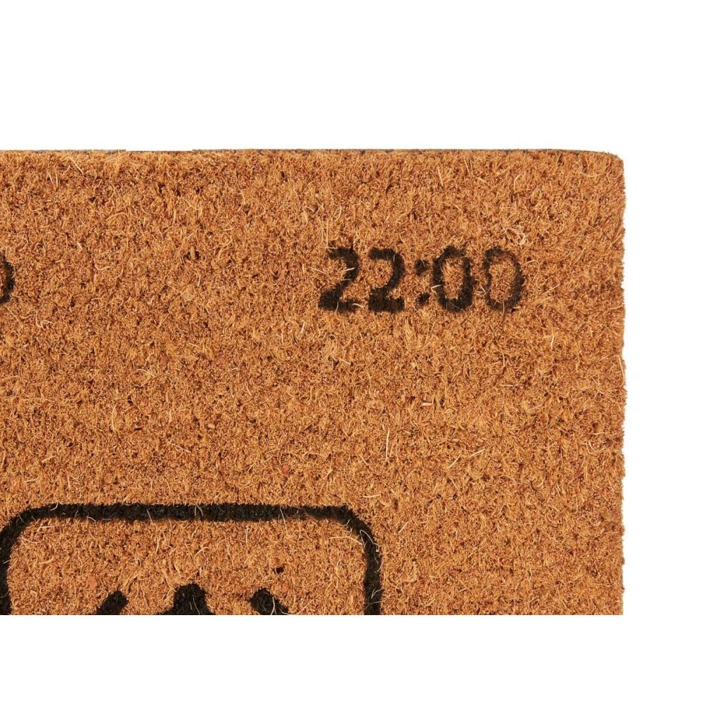 Doormat Gift Decor FELPUDO AIRPLANE MOD Airplane Mode Yellow Black Natural PVC Coconut Fibre 60 x 1 x 40 cm (12 Units)
