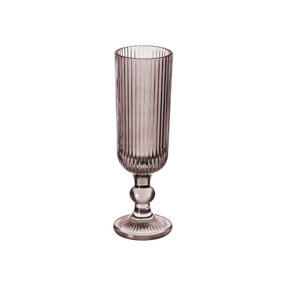 Coupe de champagne Vivalto OCT-DK80006C OCT-DK80006C Gris Rose verre 160 ml Rayures (6 Unités)