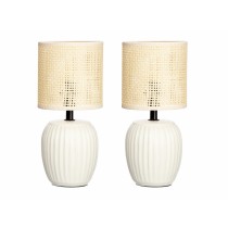 Lampe de bureau Gift Decor 10953 Blanc 60 W 2 Unités