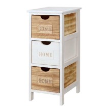 Schubladenschrank Gift Decor HW6650B-3D Home Weiß Braun 26 x 63 x 32 cm