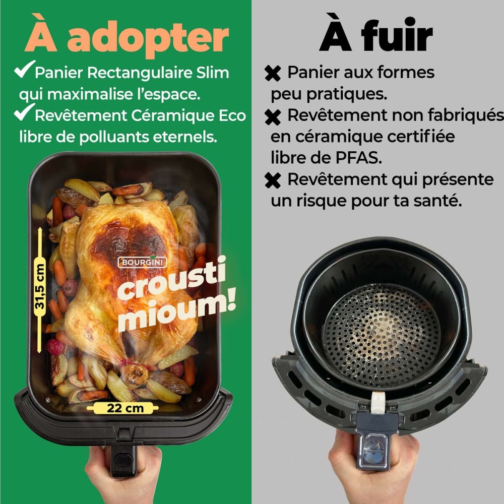 Friteuse à Air Bourgini 184172 Noir 8 L