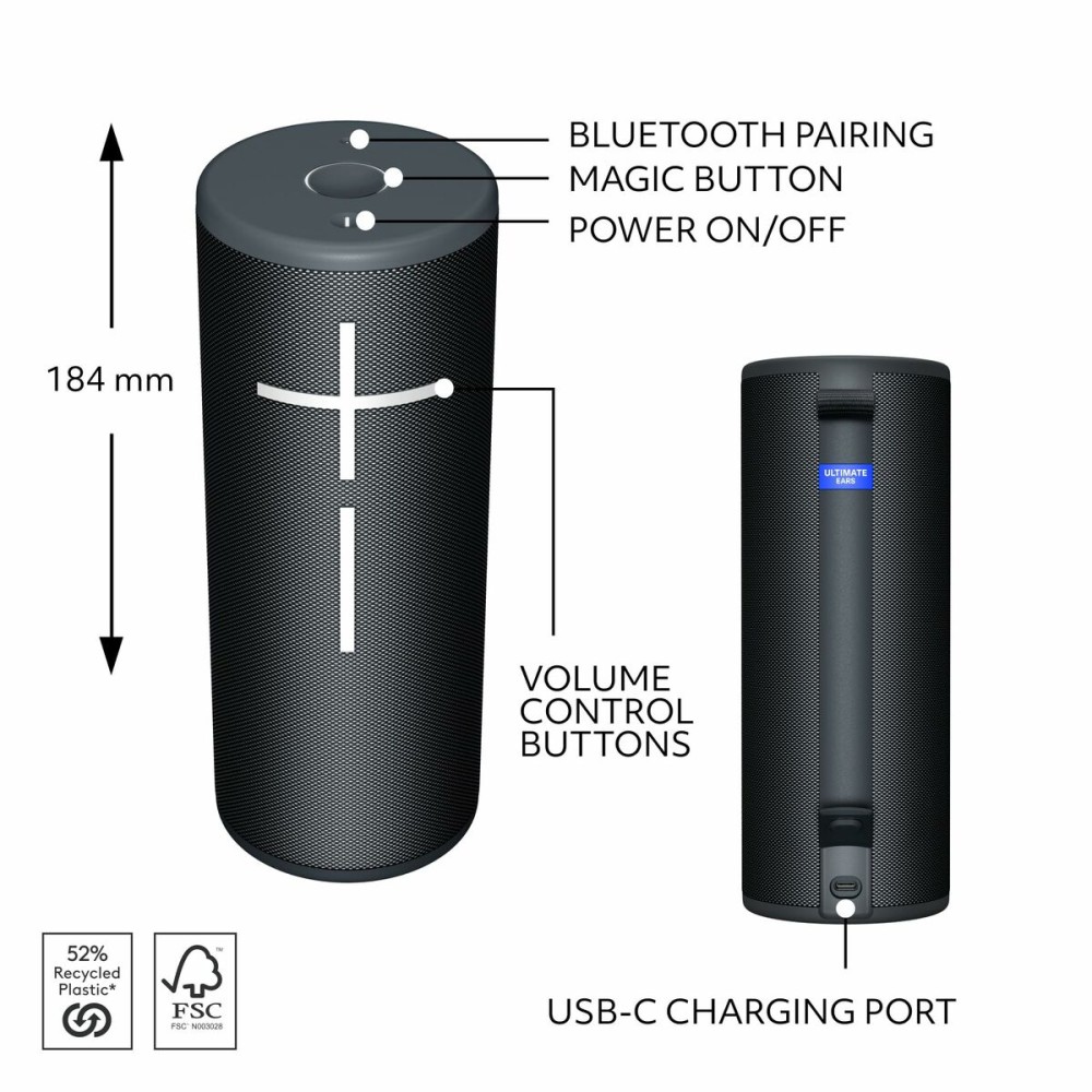 Portable Bluetooth Speakers Logitech 984-001969 Black