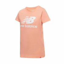 Damen Kurzarm-T-Shirt New Balance Essentials Stacked Rosa