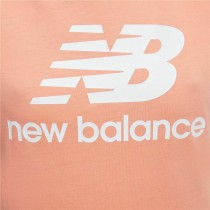 Women’s Short Sleeve T-Shirt New Balance Essentials Stacked Pink