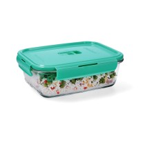 Lunchbox hermetisch Luminarc Turquesa türkis Glas 1,22 L (6 Stück)
