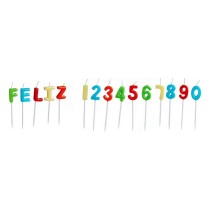 Kerzen-Set CL14A506 CL14A506 Geburtstag Bunt (12 Stück)