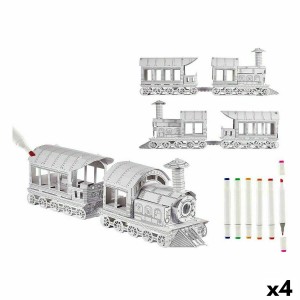 Satz mit Papierhandarbeiten Eisenbahn (4 Stück)