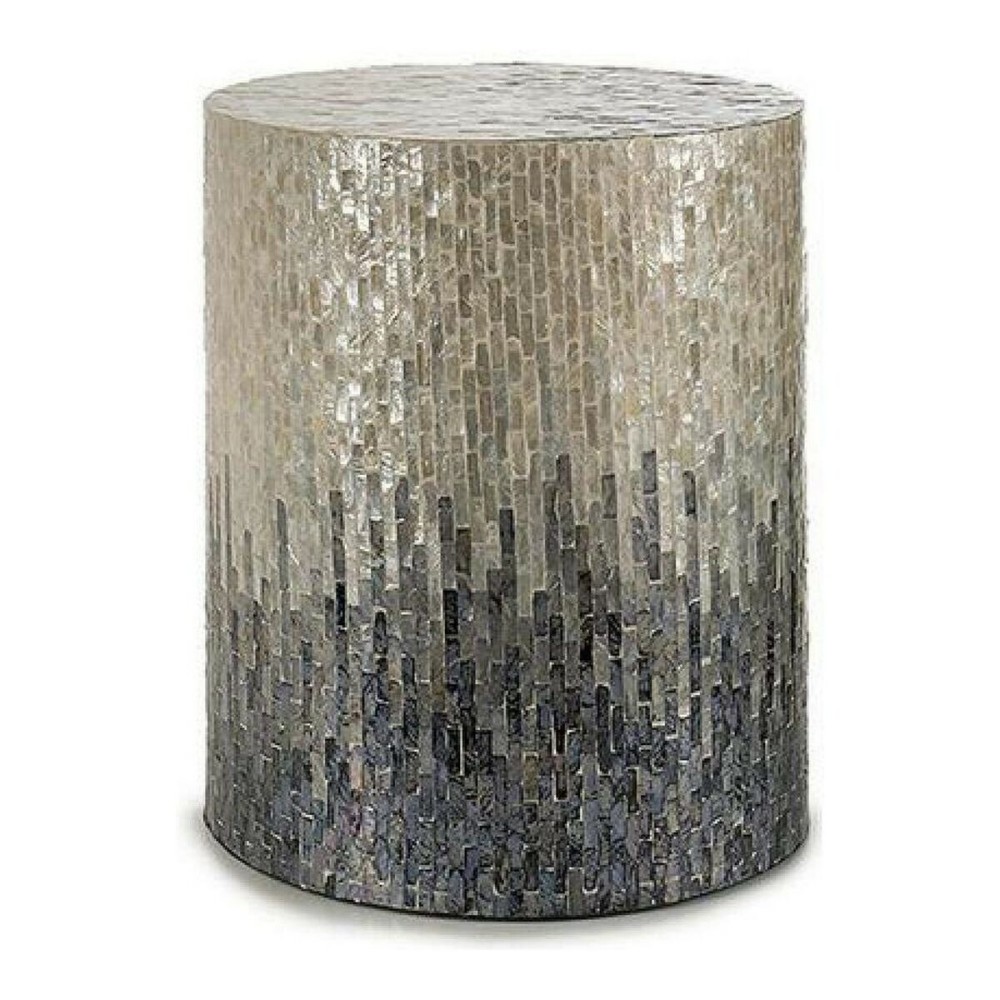 Hocker Gift Decor TLC-82545 BIG-S3603675 Grau Perlmutt Spanplatte 40 x 45,5 x 40 cm