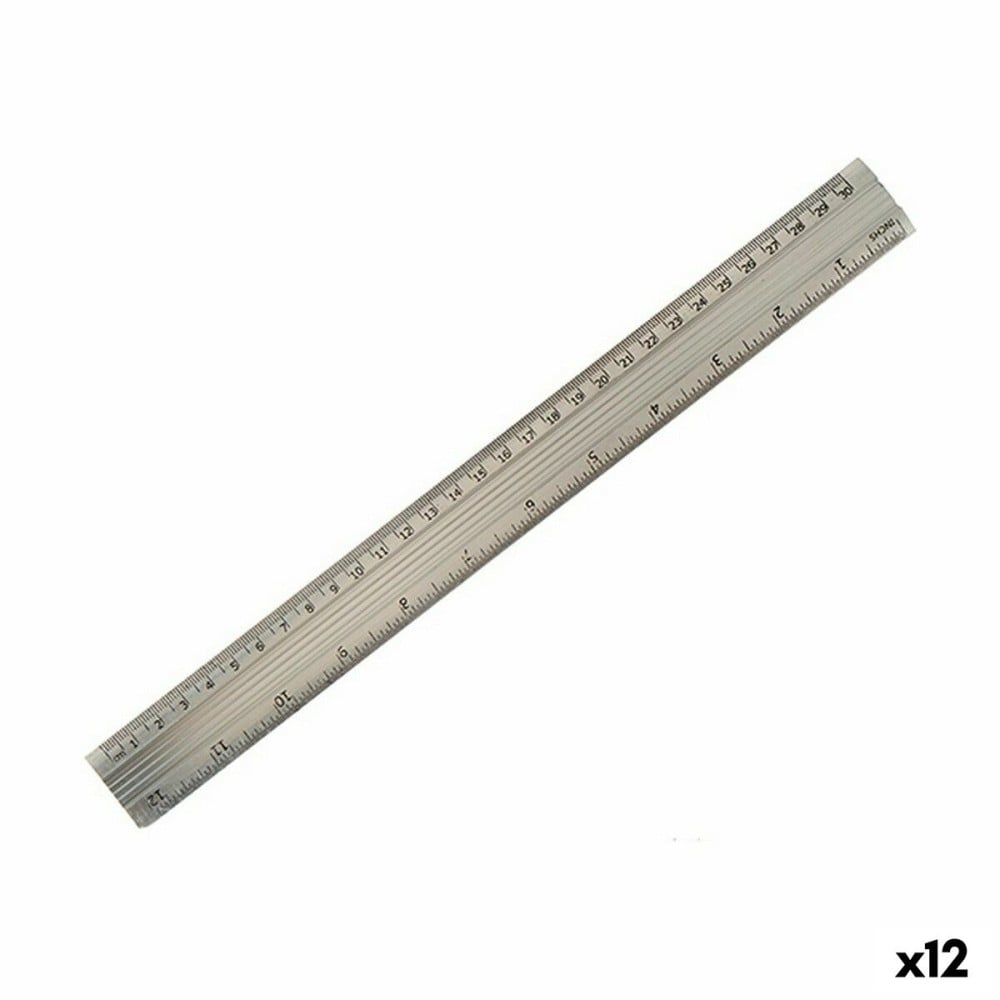 Lineal Pincello AR1607007 AR1607007 Silberfarben Aluminium 0,5 x 35,5 x 4 cm (12 Stück)
