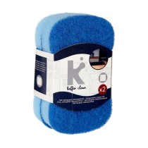 Lot de tampons à récurer 11880003 11880003 Bleu Polyuréthane 7 x 12,3 x 2,5 cm (32 Unités)