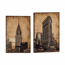 Leinwand Gift Decor 19M004B2-1 New York 90 x 3 x 60 cm (4 Stück)