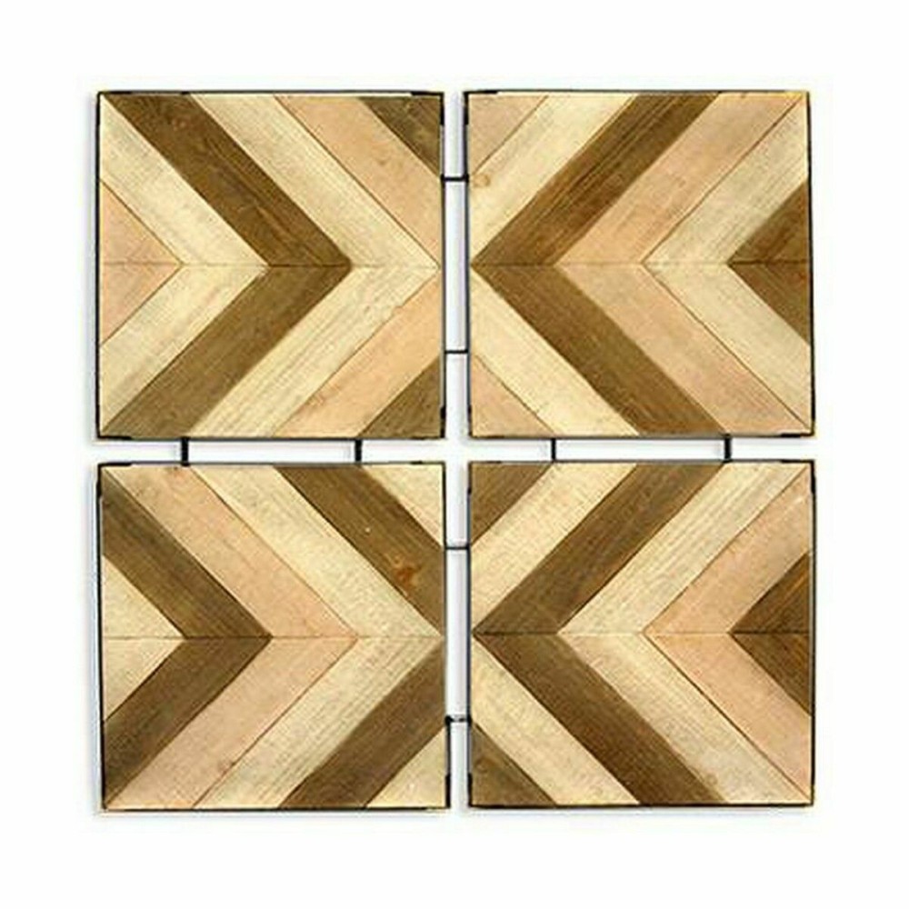 Wanddekoration Gift Decor 6AB1147 Bafana Braun Beige 3 x 82,5 x 82,5 cm (2 Stück)