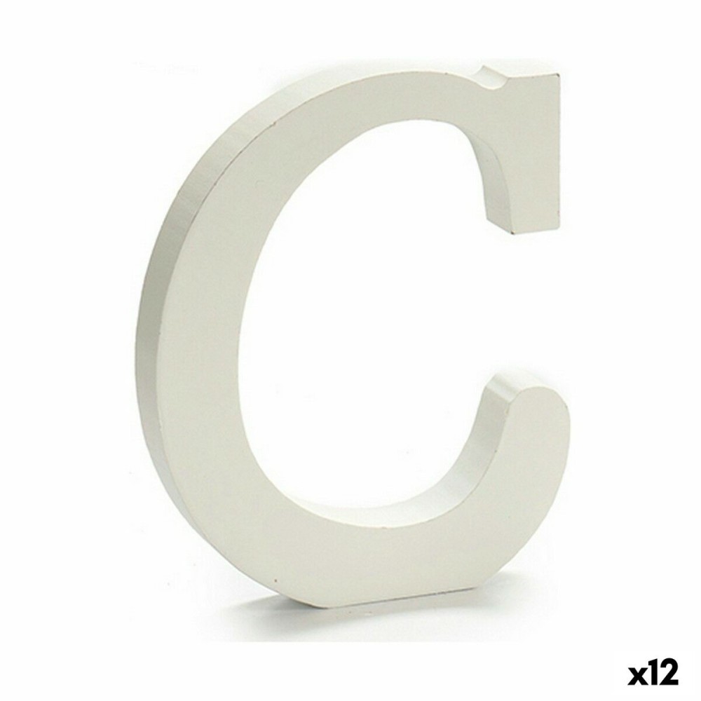 Buchstabe Pincello 1711003 C Weiß 1,8 x 21 x 17 cm (12 Stück)