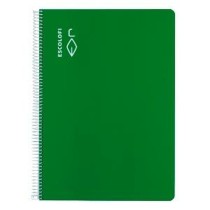 Cahier ESCOLOFI Vert A4 Din A4 40 Volets (5 Unités)