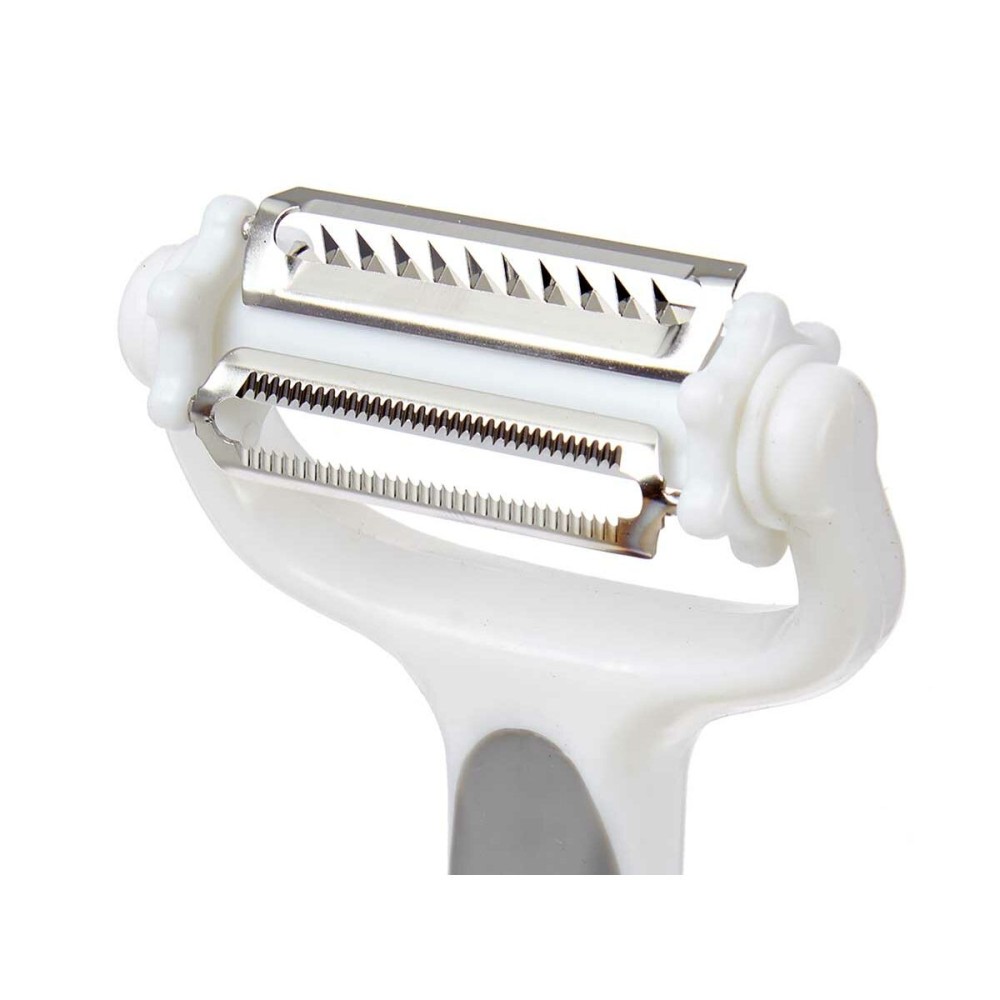 Peeler Kinvara CK51327 CK51327 White Grey Stainless steel polypropylene TPR 12 x 3 x 22 cm 3-in-1 (12 Units)