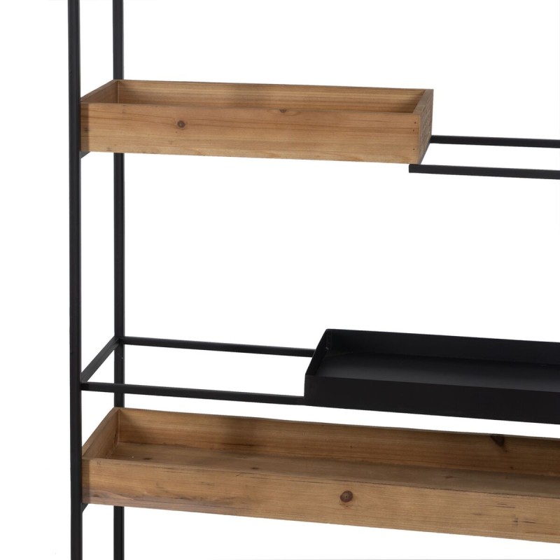 Shelves Brown Black Wood Iron 85 x 26 x 130 cm