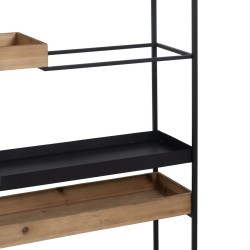 Étagère Marron Noir Bois Fer 85 x 26 x 130 cm