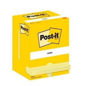 Notes Adhésives Post-it 657 Jaune 12 Pièces 76 x 102 mm