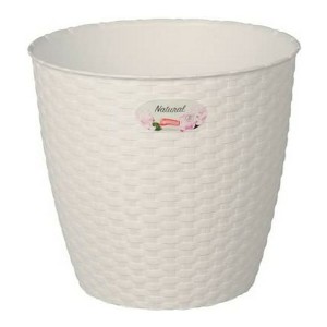 Plant pot Stefanplast 73450 73450 White Plastic 14 x 13 x 14 cm