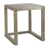Set of 2 tables Gift Decor TLC-82020/2 BIG-S3603662 White Beige Golden 42,5 x 61 x 60 cm (2 Pieces) (2 Units)