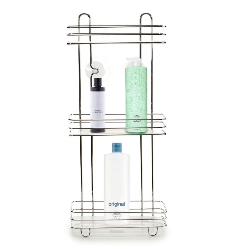 Etagère de salle de bains Berilo Transparent Argenté