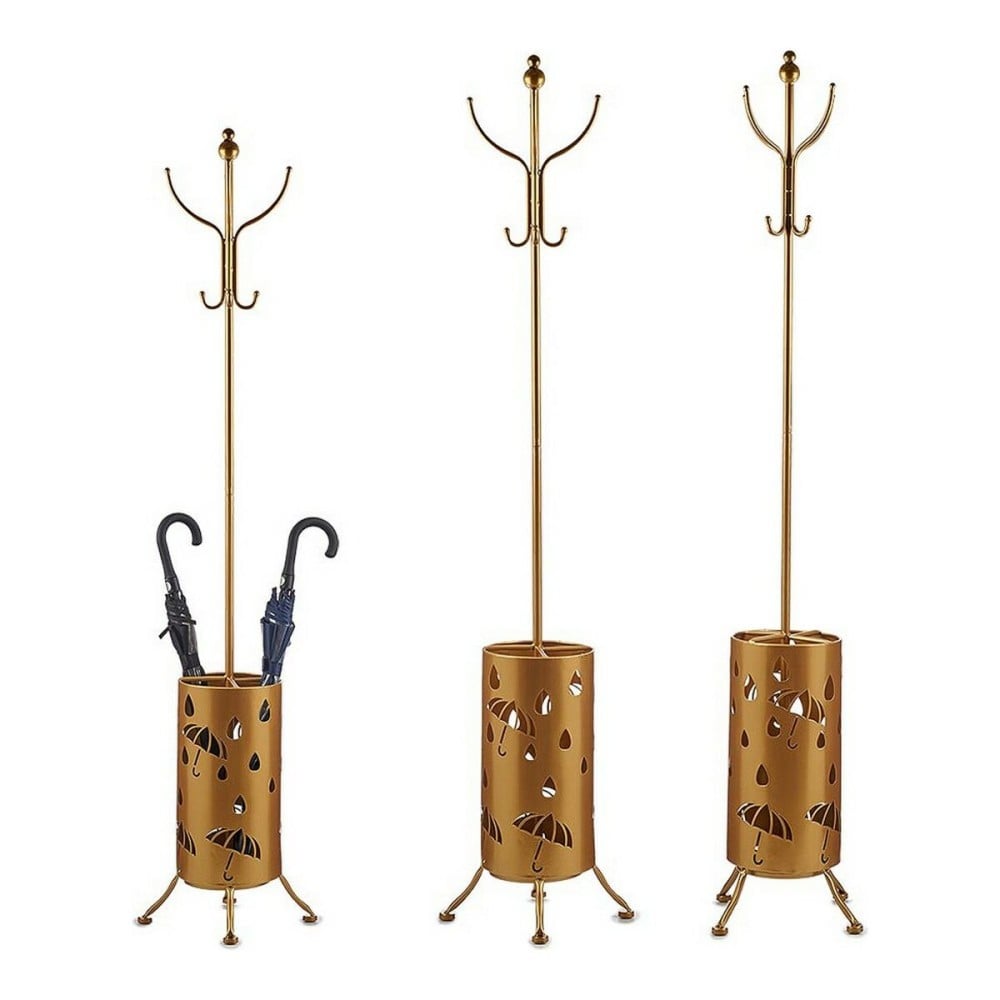 Coat rack Gift Decor J7202609-A J7202609-A Golden Metal 44 x 185 x 44 cm Umbrella stand