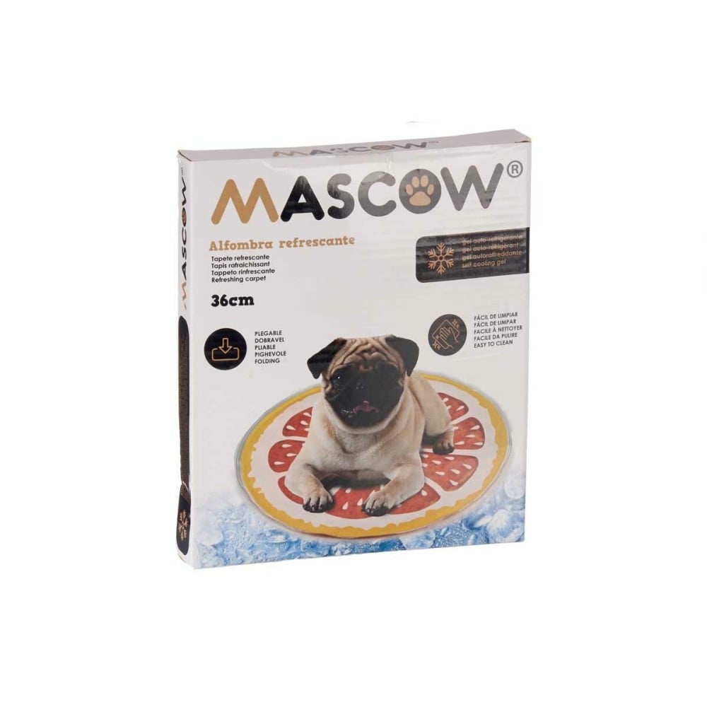 Tapis de Refroidissement pour Animaux de Compagnie Mascow TOY88497 Jaune Orange 35 x 1 x 35 cm