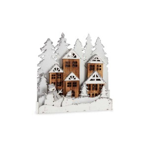 Deko-Figur Krist+ YF19-107 YF19-107 Weiß Braun Dorf 44 x 44,7 x 6 cm Weihnachten