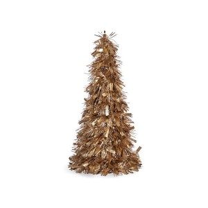 Weihnachtsbaum Krist+ 19CH488/MATTE 19CH488/MATTE Weiß Gold Polypropylen PET Kunststoff Mattierend Lametta 18 x 18 x 45,5 cm 27 