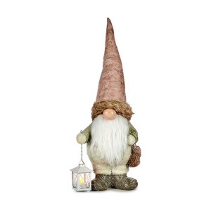 Deko-Figur Krist+ JGK8H19060 JGK8H19060 Weiß grün Rosa Laterne Kobold 17 x 63 x 24,5 cm