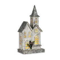 Decorative Figure Krist+ YF19-56 YF19-56 White Grey Glitter House Christmas 22 x 45 x 11 cm LED Light